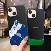 silicone protection phone case for iphone 12 13 11 pro xr se 2020 x xs max 7 8 6 6s plus mountain scenery black cover fundas