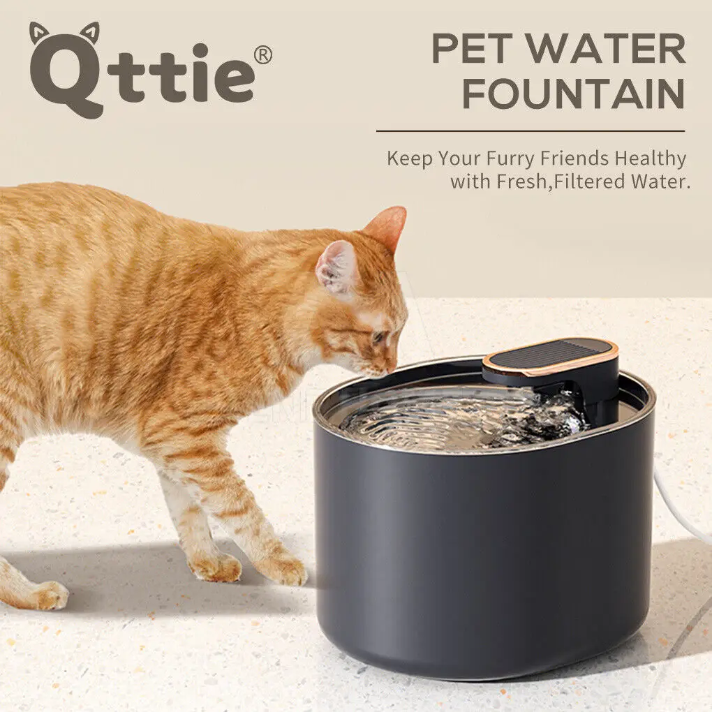 

Qttie 3L фонтан для воды для домашних животных, кошка, собака, автоматический Электрический диспенсер для питья, фильтр