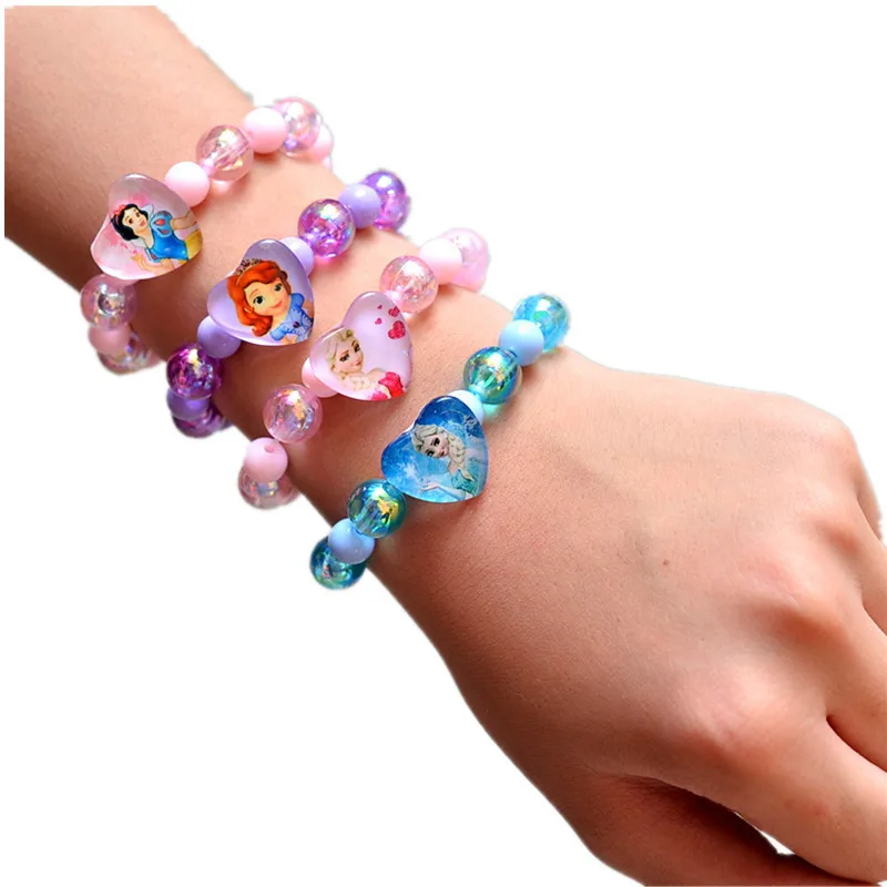Anime Elsa Anna Sofia Snow White The Flash Printed Bracelet Children Christmas Gifts