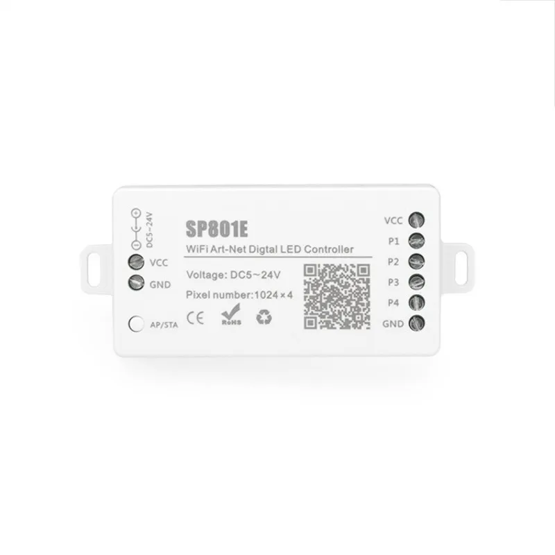 SP801E Wi-Fi Art-Net Magic LED Контроллер Светодиодная матричная панель Модуль WS2812B WS2811