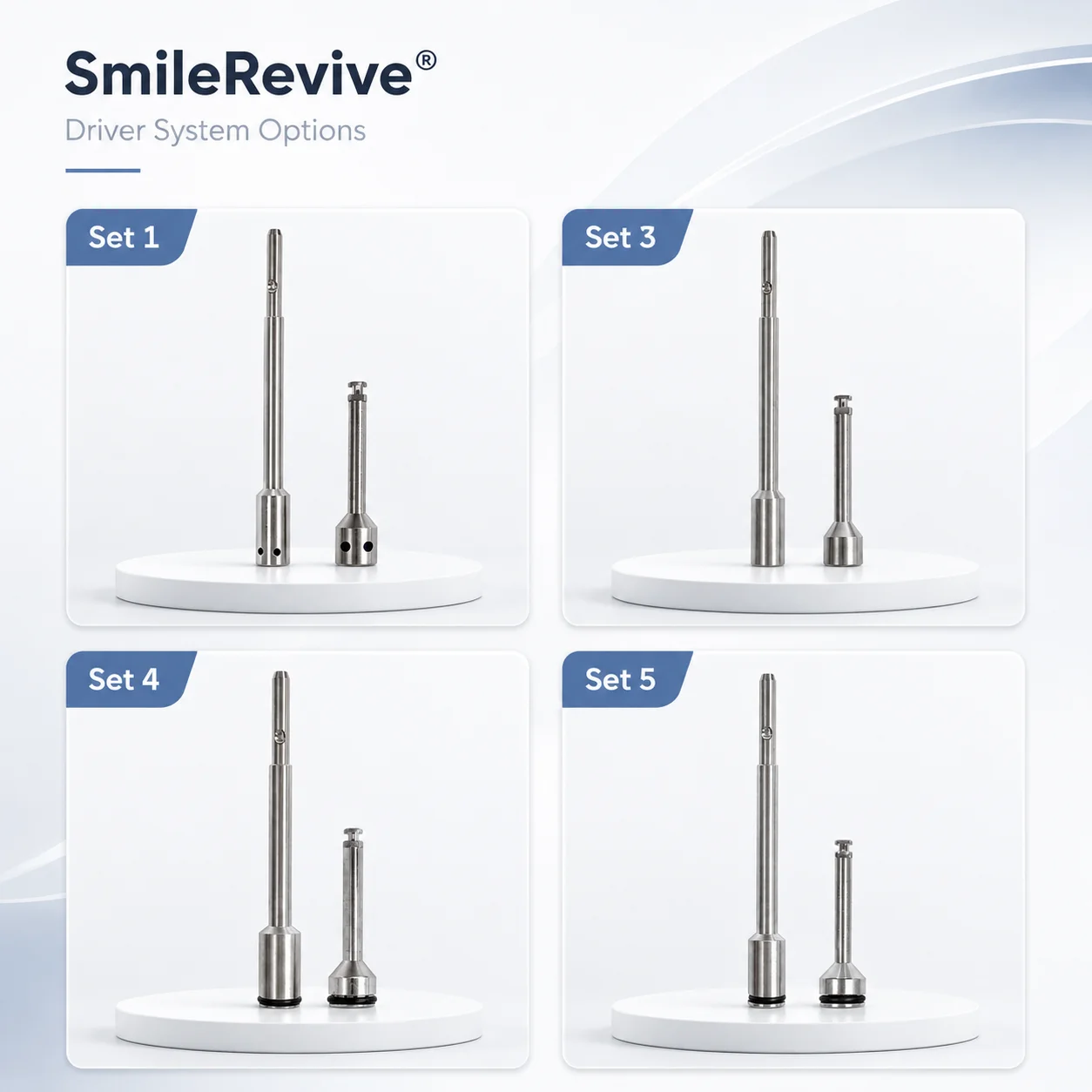 Фото Набор инструментов SmileRevive: держатель для имплантационных винтов, шестигранный ключ, насадка-чук, контра-угловая насадка, лабораторный инструмент из нержавеющей стали №1
