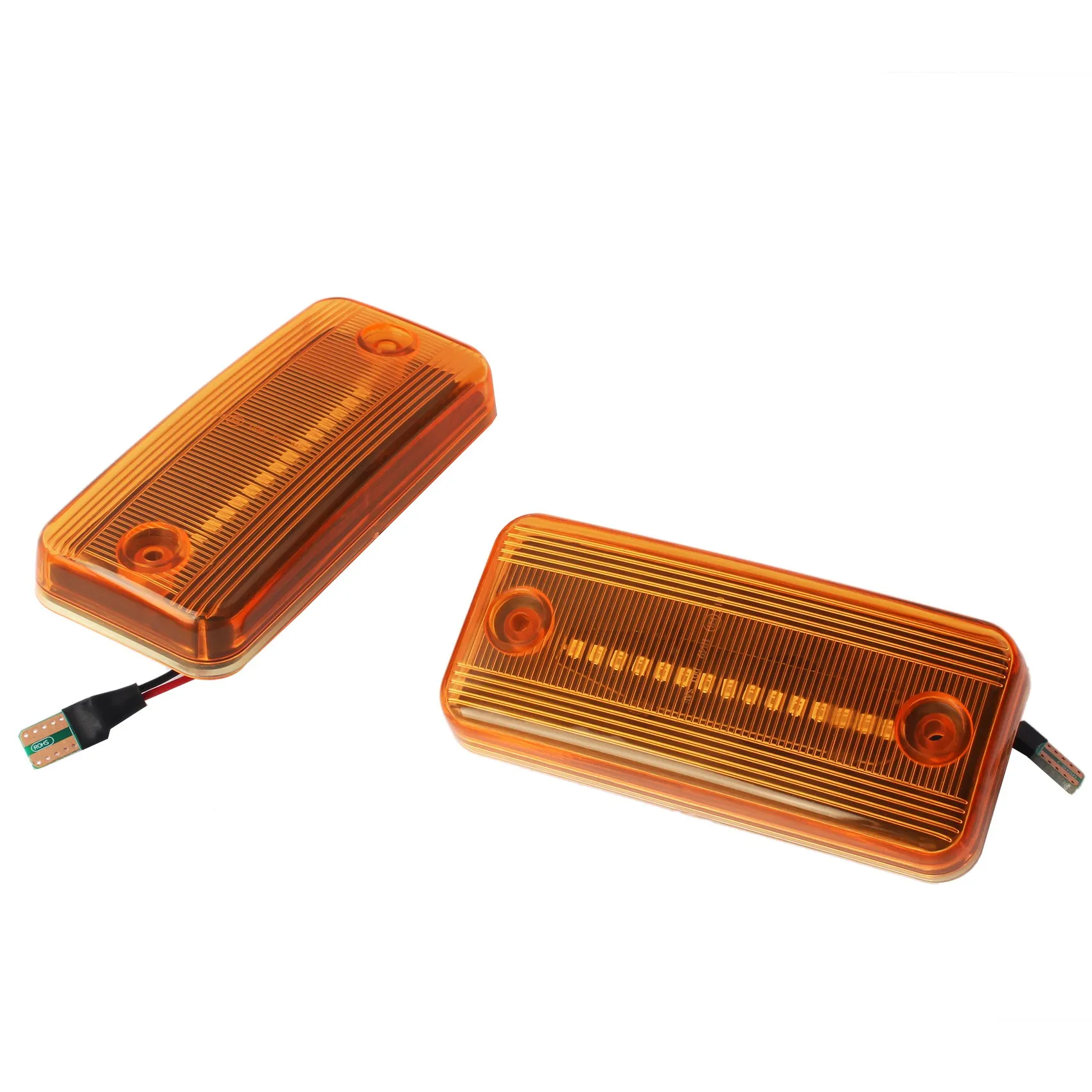 2 шт. желтый автомобильный светодиодный боковой габаритный фонарь указателя