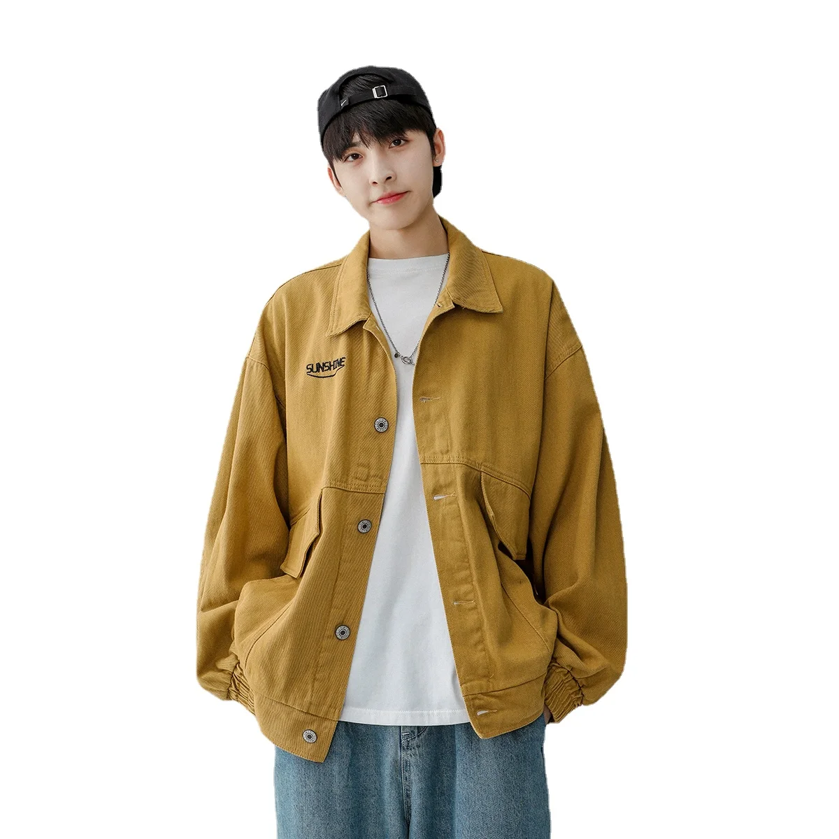 

Новый корейский мужской повседневный пиджак с вышивкой