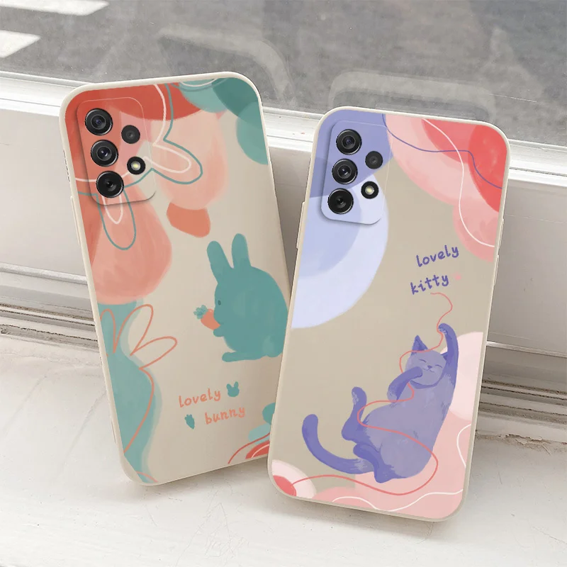 

NOHON Case For APPLE IPHONE 13 12 11 PRO MAX MINI XS XR 8 PLUS SE 2020 7 6S lovely cat Fashion Anti-Drop back cover