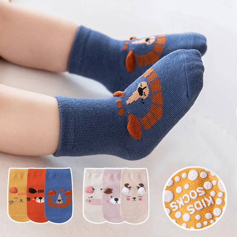 

Clothes Newborns Baby Infant Kids Socks for Children Anime Cute Anti-slip Short Toddler Cotton Boy Girl Slouch Warm Knitted