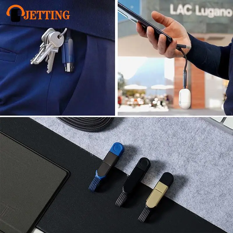 

Keyring Incharge X Cable Adapter 6 In1 PD 100W Data Transfer Charge For USB To USB Type C Micro USB Magnetic Converter Keychain