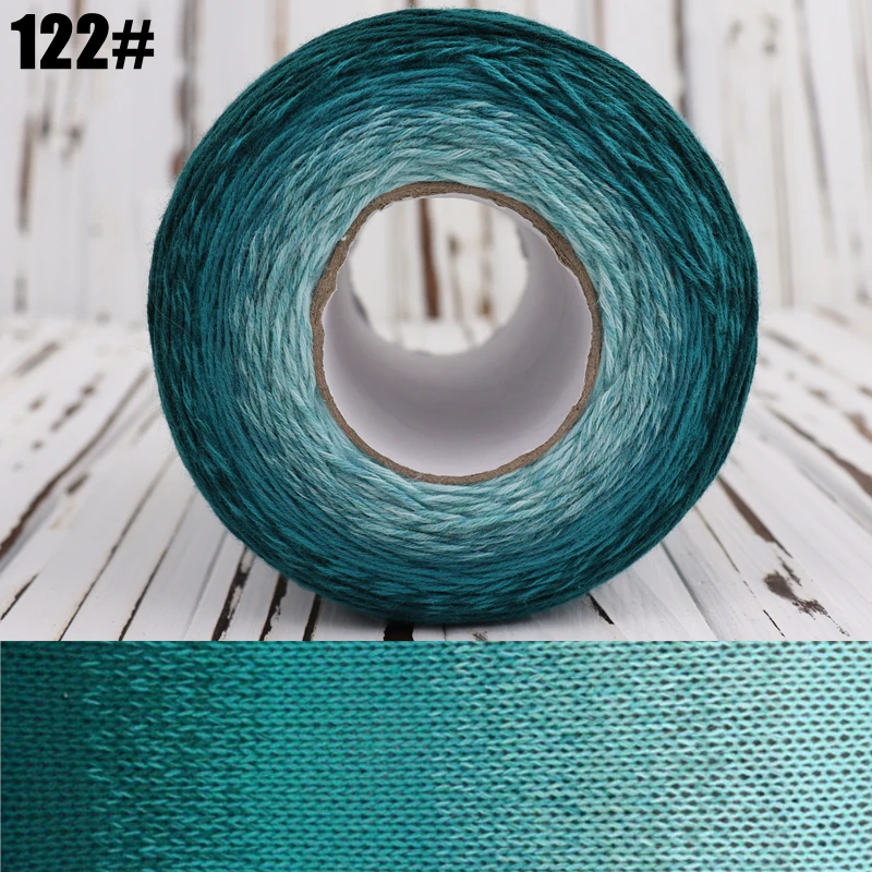 1000 Meters Rainbow Segment Dyed Summer Natural Flax Yarn 6 Strand DIY Knitting Baby Sweater Hat Cappa Knit Shirt |