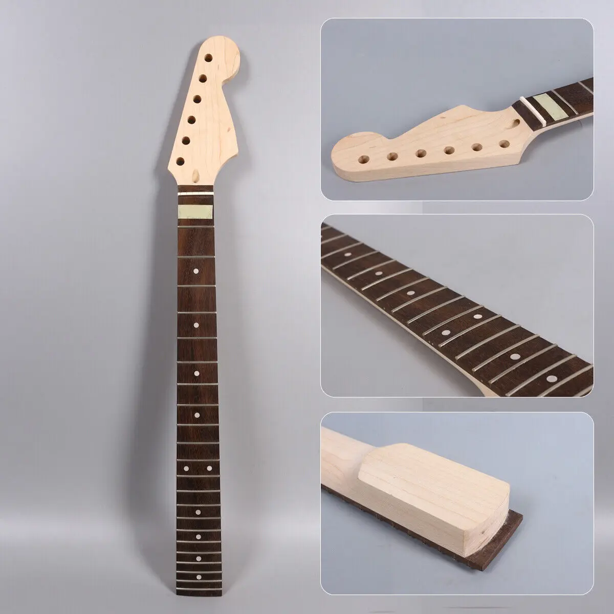 

Гриф для гитары baritone, 22 лада, 27 дюймов, гриф из розового дерева, длинная шкала с инкрустацией в горошек