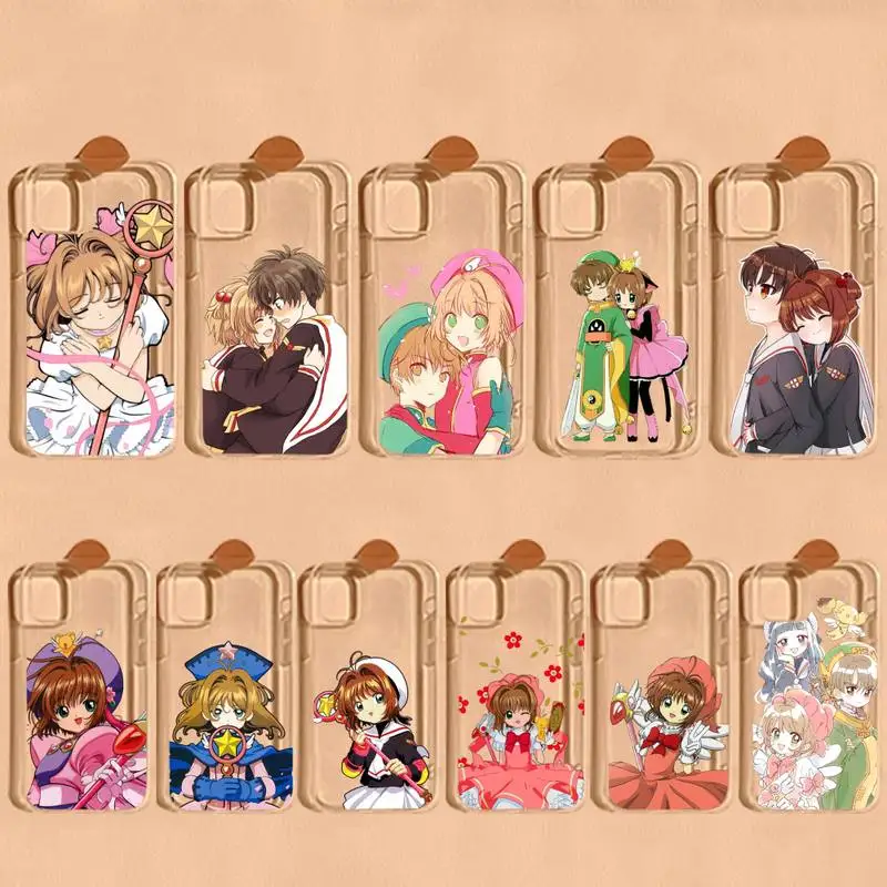 

Card Captor Sakura Anime Phone Case For iPhone 13 14 Pro Max XS XR 12 11 Pro 13 Mini 6 7 8 Plus Soft Clear Back Cover