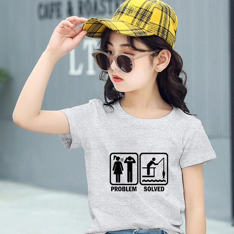 

Girls T Shirts For Summer O-neck Short Sleeve Boy T-shirt Fish Toddler Retro T Shirt Camiseta Anime Funny Costume For Baby Girl