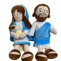 plush doll jesusvirgin mary action figure vivid face expression comfortable soft touch stuffed toys gifts room decoration