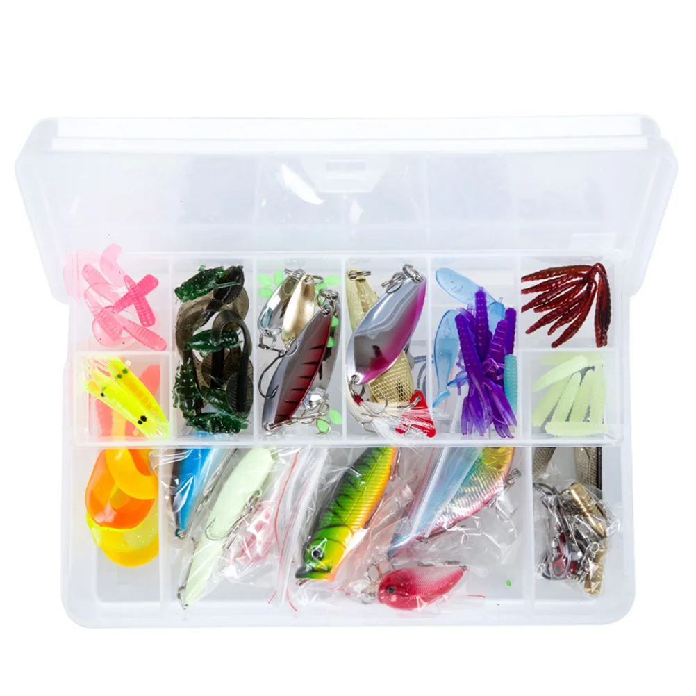 

100 Pcs Fishing Set Fishing Tackle Bass Lures Fishing Gear Bass Lures Fishing Tackle Fishing Lures Bass Fishing accessories