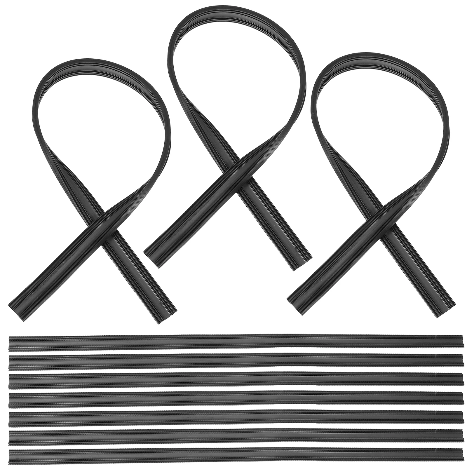 

10 Pcs Adhesive Strip Stuffing Auto Rubber Strips Automobile Wiper Car Vehicle Frameless Windscreen Silicone bong