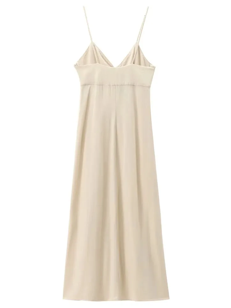 Женские платья KAOPU ZA с кружевной отделкой бретельками V-образным вырезом тонкими