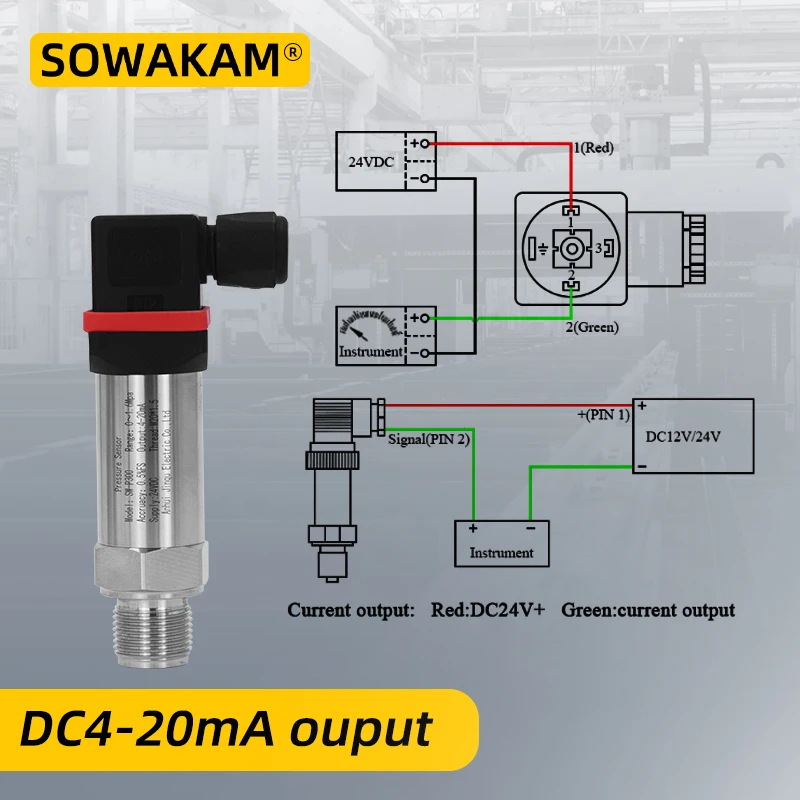 

SW-P300 Датчик давления 4-20 мА 10 В 5 В Выход RS485 Дополнительный разъем G1/4 для датчика давления 0-100 МПа
