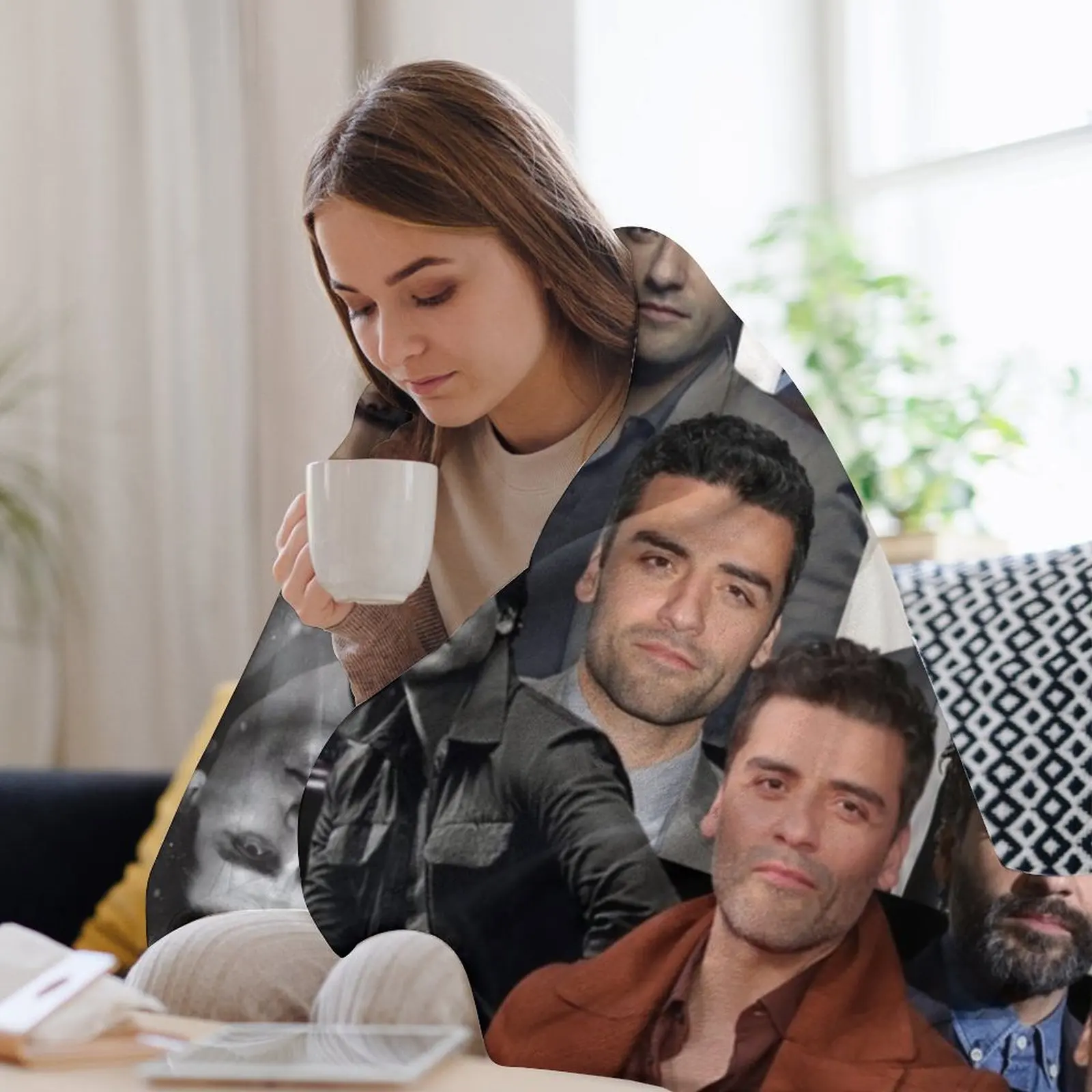 Оскар Исаак фотоколлаж Плед Роскошные мягкие одеяла