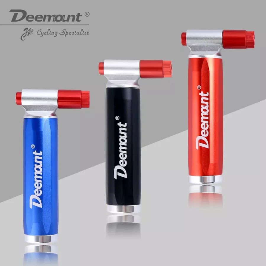 

Deemount Top Quality Bicycle CO2 Cartridge Air Pump Mini Portable Ball Cycling Mountain Bike Tire Pump Inflator Dual Head