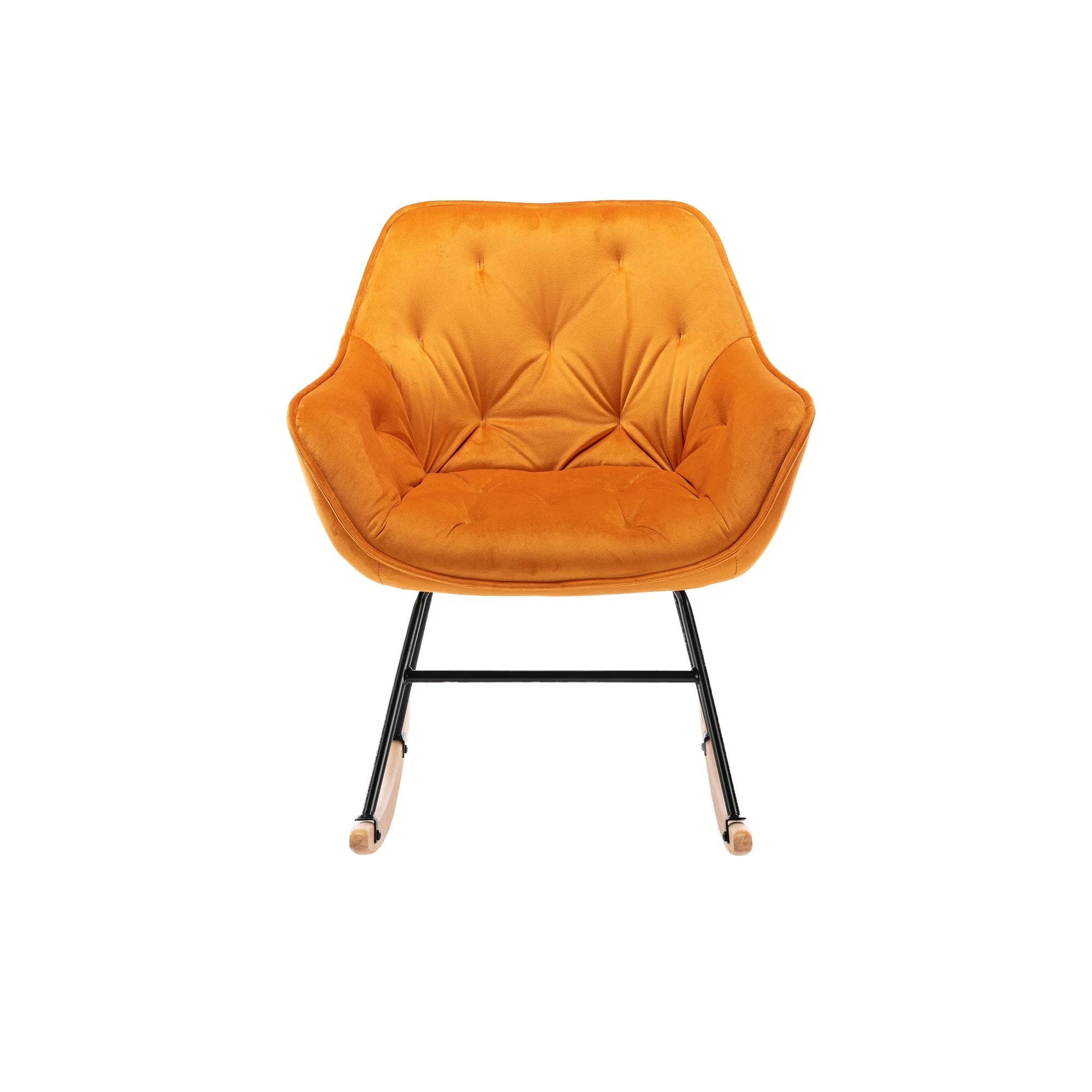 

Home Modern Minimalist Furniture Primary Living Space Chairs Seating Living Room Comfortable Rocking Chair Accent Chair Orange