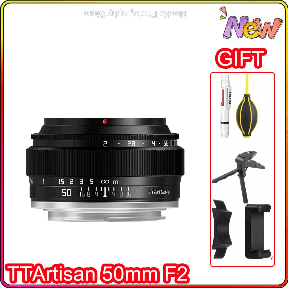 

TTArtisan 50mm F2 Full Fame Prime Lens for Sony E Mount Fujifilm XF Canon EFM EOS M Leica L Nikon Z Panasonic Olympus M43 Camera