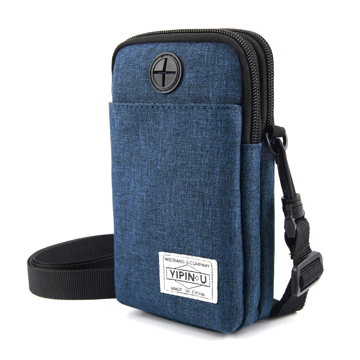 

Подвесная миниатюрная сумка для мобильного телефона, водонепроницаемый мессенджер с отверстием для кабеля и ремешком на шею, многофункциональная сумка для паспорта и наушников