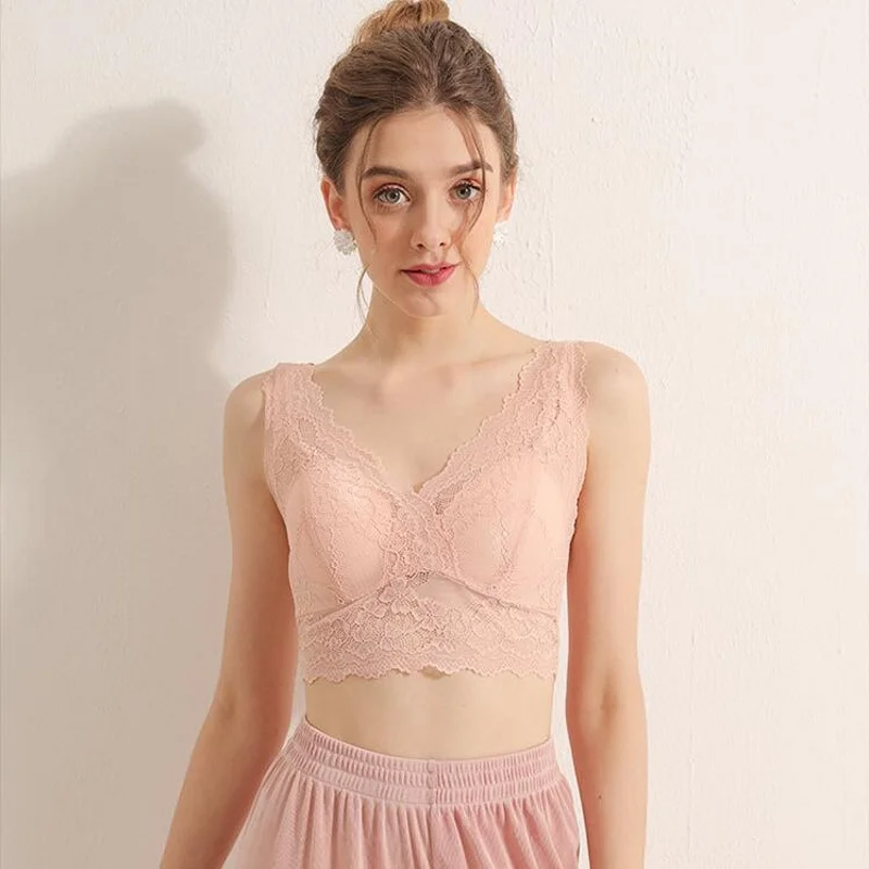 Бюстгальтер-бандо женский из 100% натурального шелка, с кружевной тканью