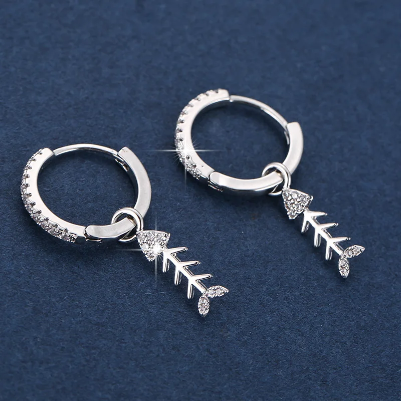 Серьги Fishbone дизайнерские красные французские простые серьги новые модные