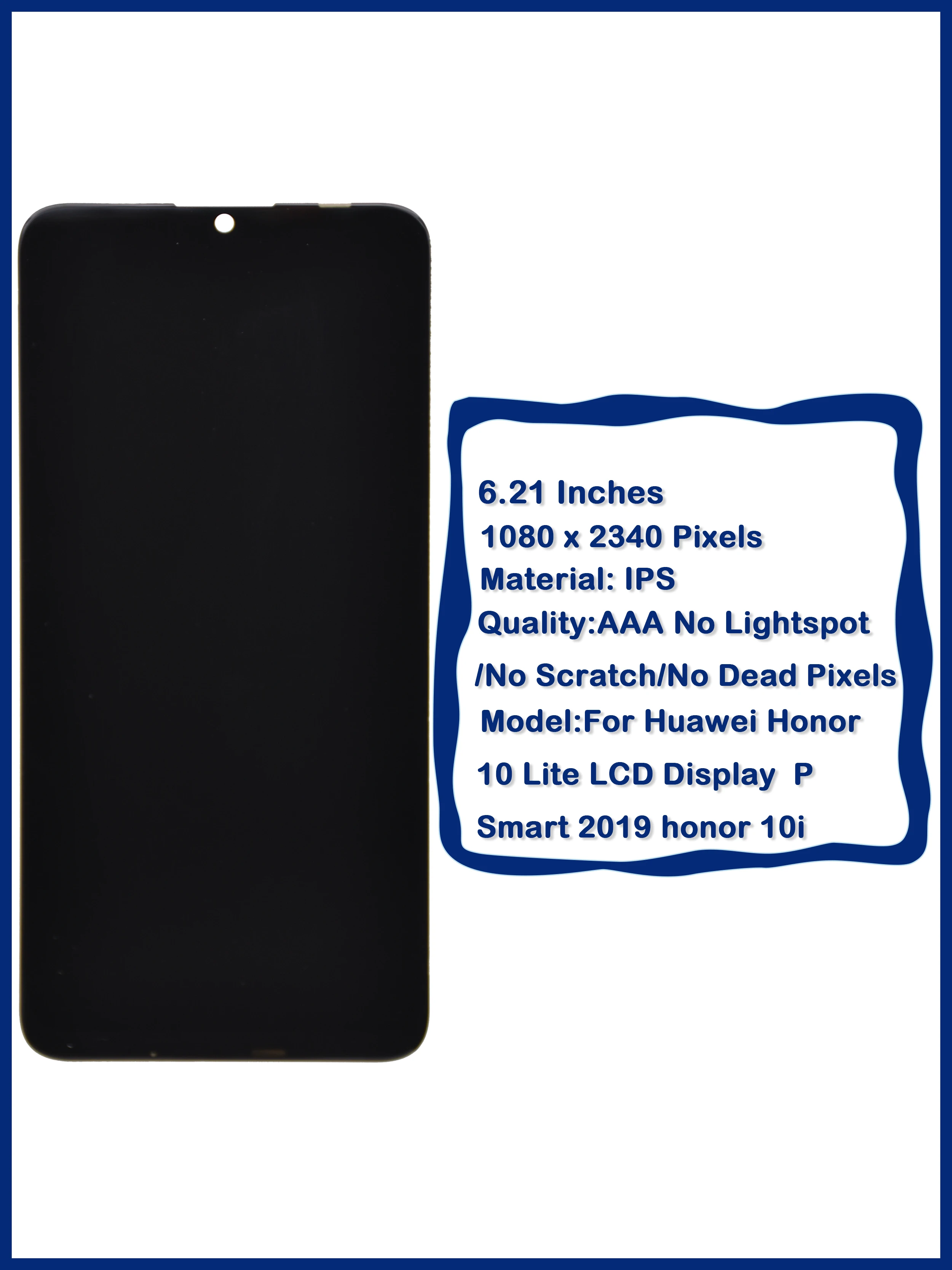 Ceny 6.21 Calowy Ekran LCD Najwyższej Jakości Dla HUAWEI Honor 10lite Ekran Dotykowy Montaż Ekranu Dla Honor 10lite LCD + Wymiana Ramki