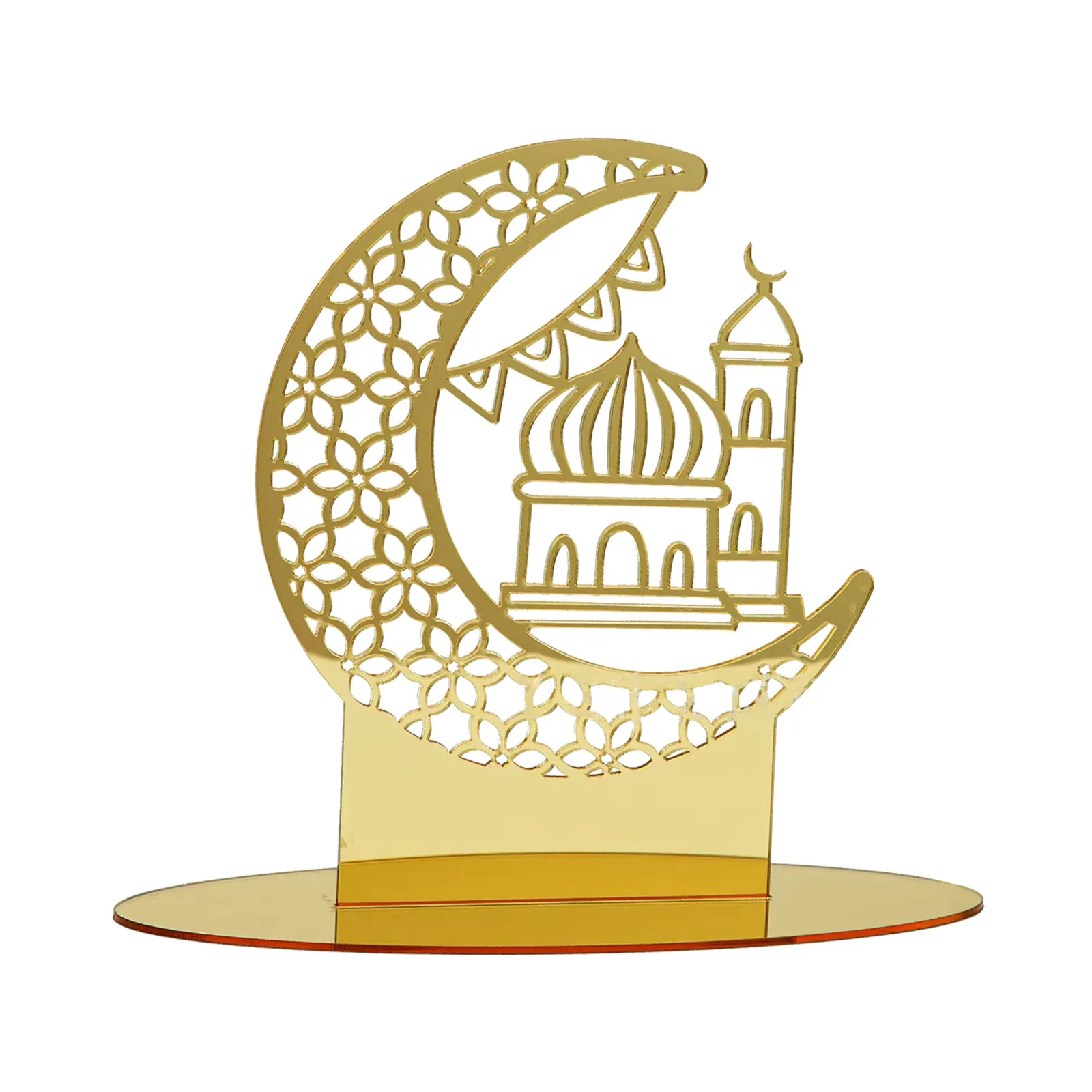 

Акриловое праздничное украшение Рамадан, прозрачная луна, звезда, фотоэлемент 2023 Eid Mubarak Al Adha, мусульманское искусственное украшение