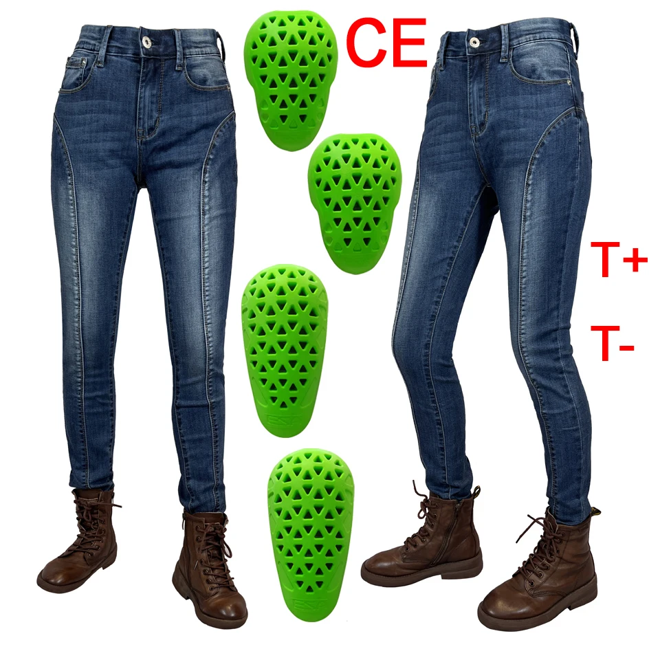 Мотоциклетные синие джинсы Four Seasons уличные брюки для верховой езды теплые с