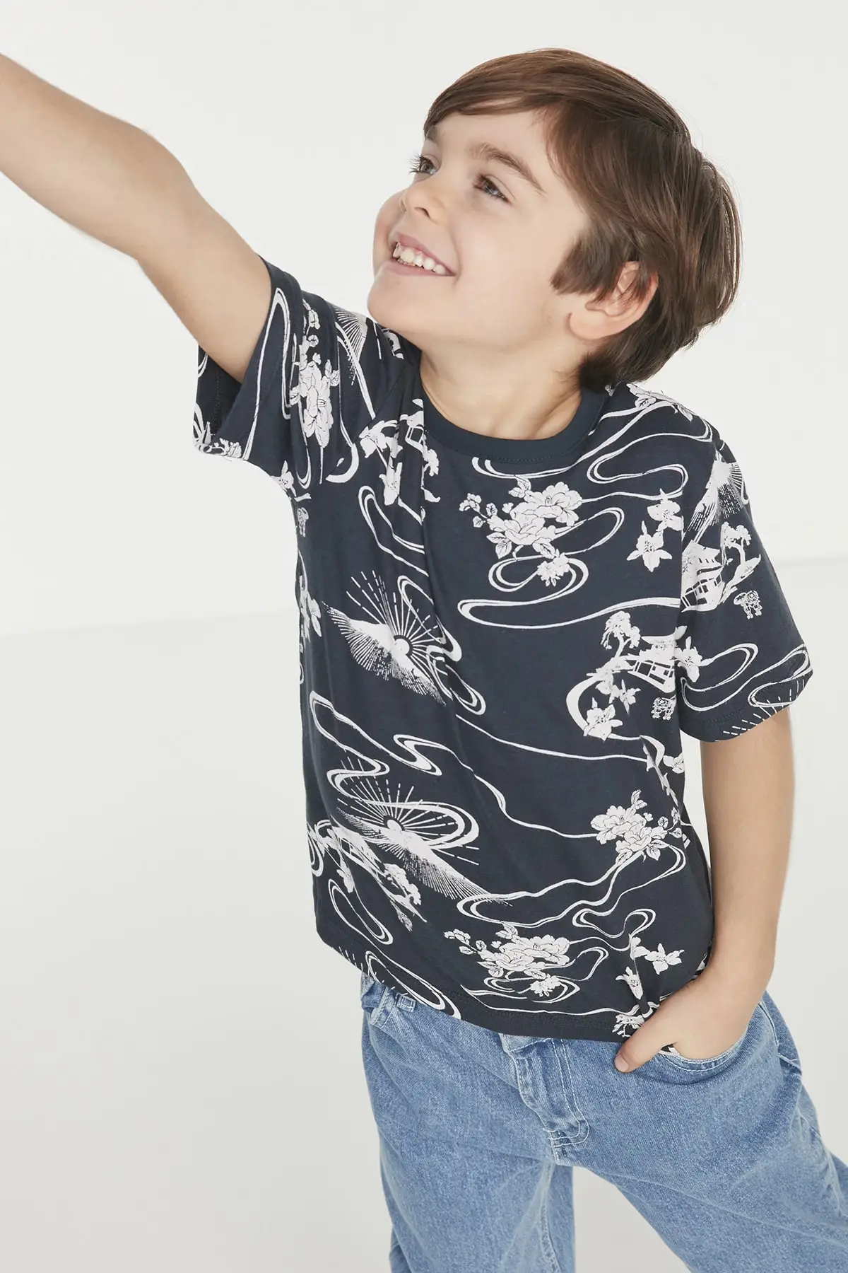 

Printed Male Child Knitted T-Shirt TKDSS22TS1371
