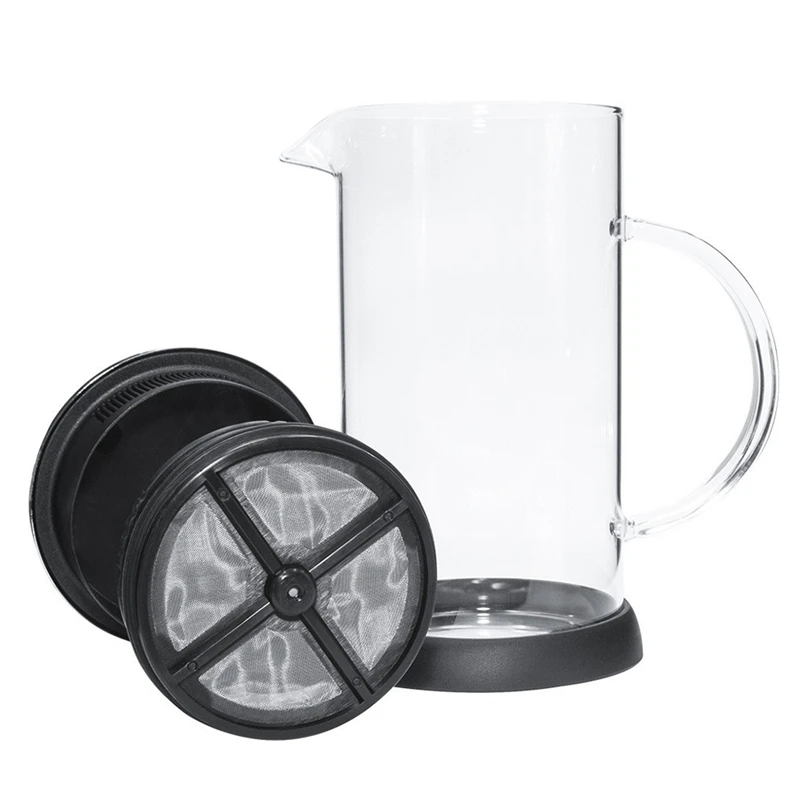 

1000Ml Glass French Press Pot Heat-Resistant Coffee Maker Tea Filter Cup Lockable Concentration Method Press Pot