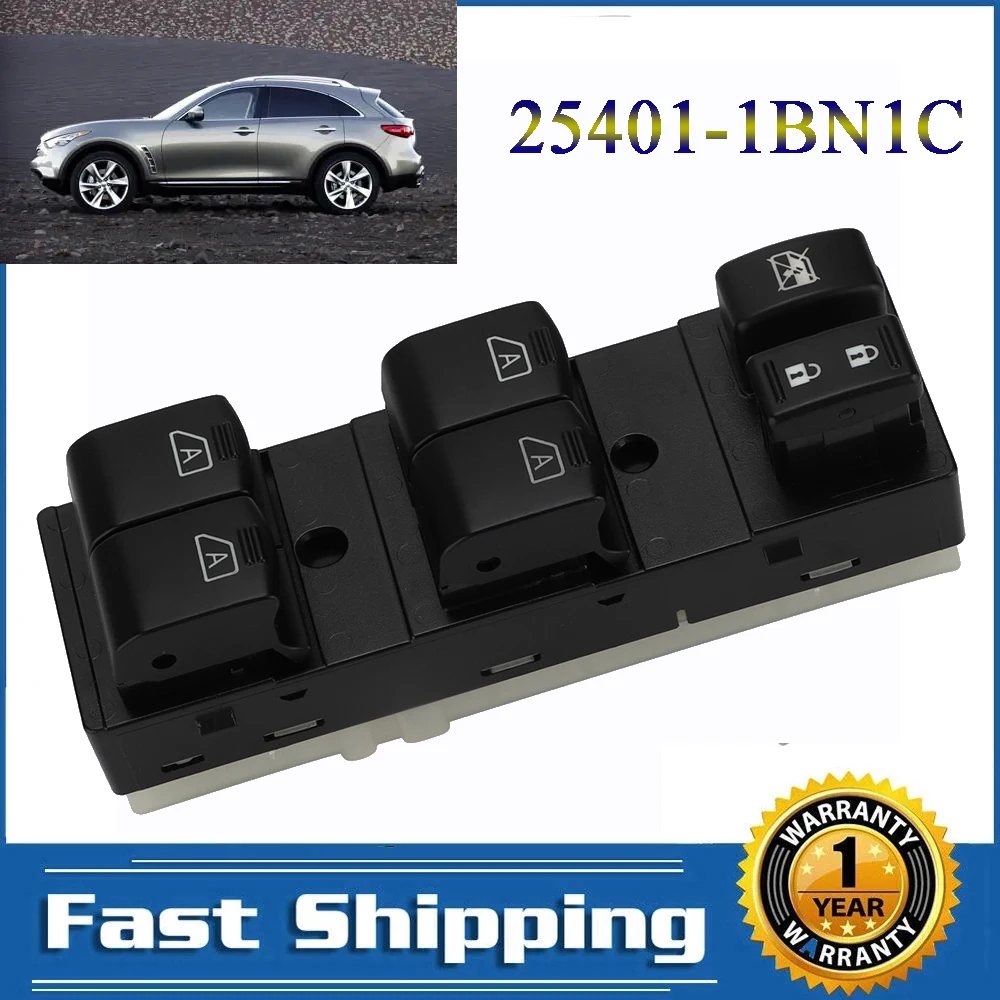 Консоль управления стеклоподъемником для Nissan Q40 QX50 QX70 Infiniti FX35 CLS51 25401-1BN1C |