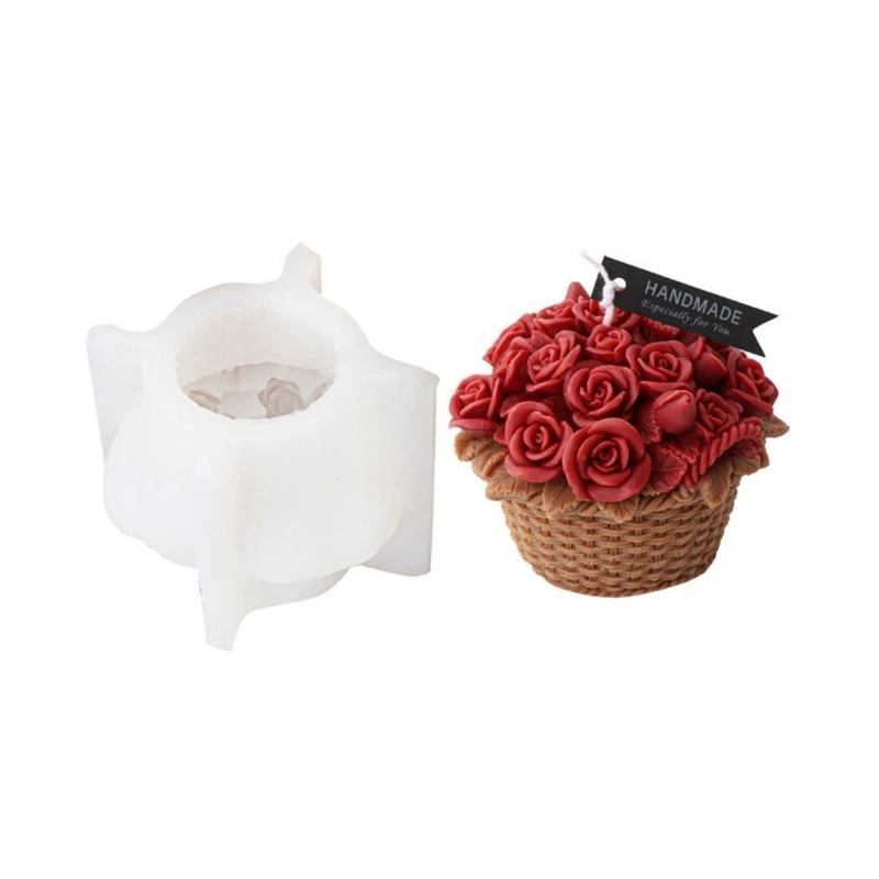 

Силиконовая форма в форме горшечной культуры для изготовления свечей, форма для ароматических свечей с цветочным ароматом 57BD