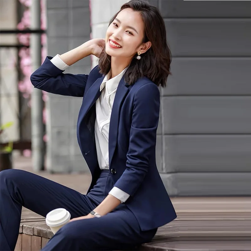 Костюмы из 2 предметов с серыми брюками деловая Женская Офисная форма