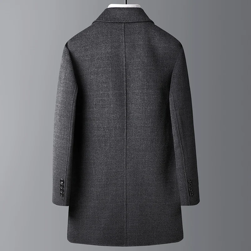 

Down Autumn and Winter Liner Woolen Coat Men's Cashmere Trench Coats Fashion Padded Lapel Blazer Men Clothing 2023 New Outerwear