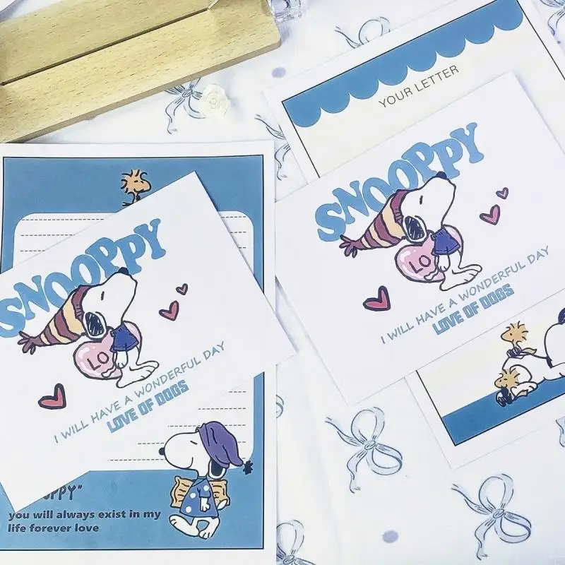Мультфильм Kawaii Snoopy конверт канцелярские принадлежности поздравительная