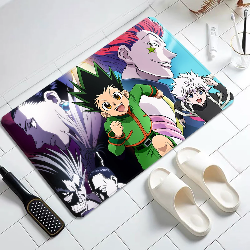 

Hunter X Hunter Killua Zoldyck Floor Carpet for Bathroom Living Room Front Door Mats Flannel Kitchen Rugs Hallway Entrance Mat