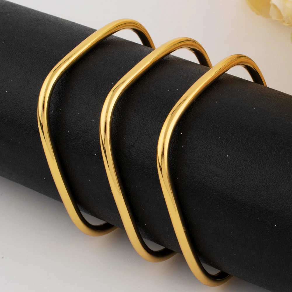 Bracelet plaqué or en acier inoxydable 316L, personnalité de la mode, Simple, Punk, rétro, Hip-hop, haute tempérament