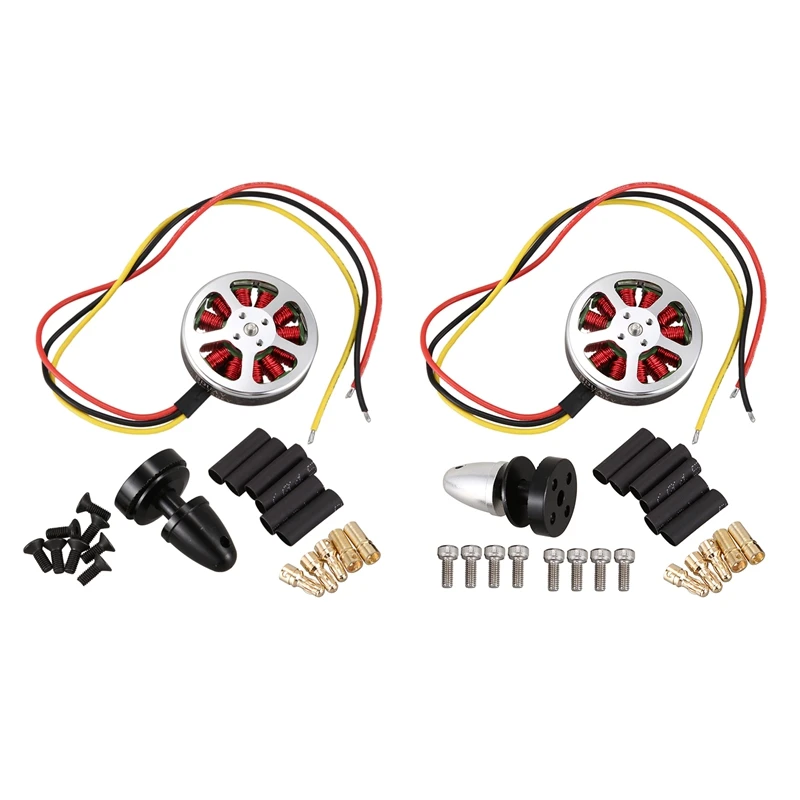

2 Set 5010 750KV High Torque Brushless Motors For Multi Copter Quad Copter Multi, Positive Tooth A & Axis Aircraft-B