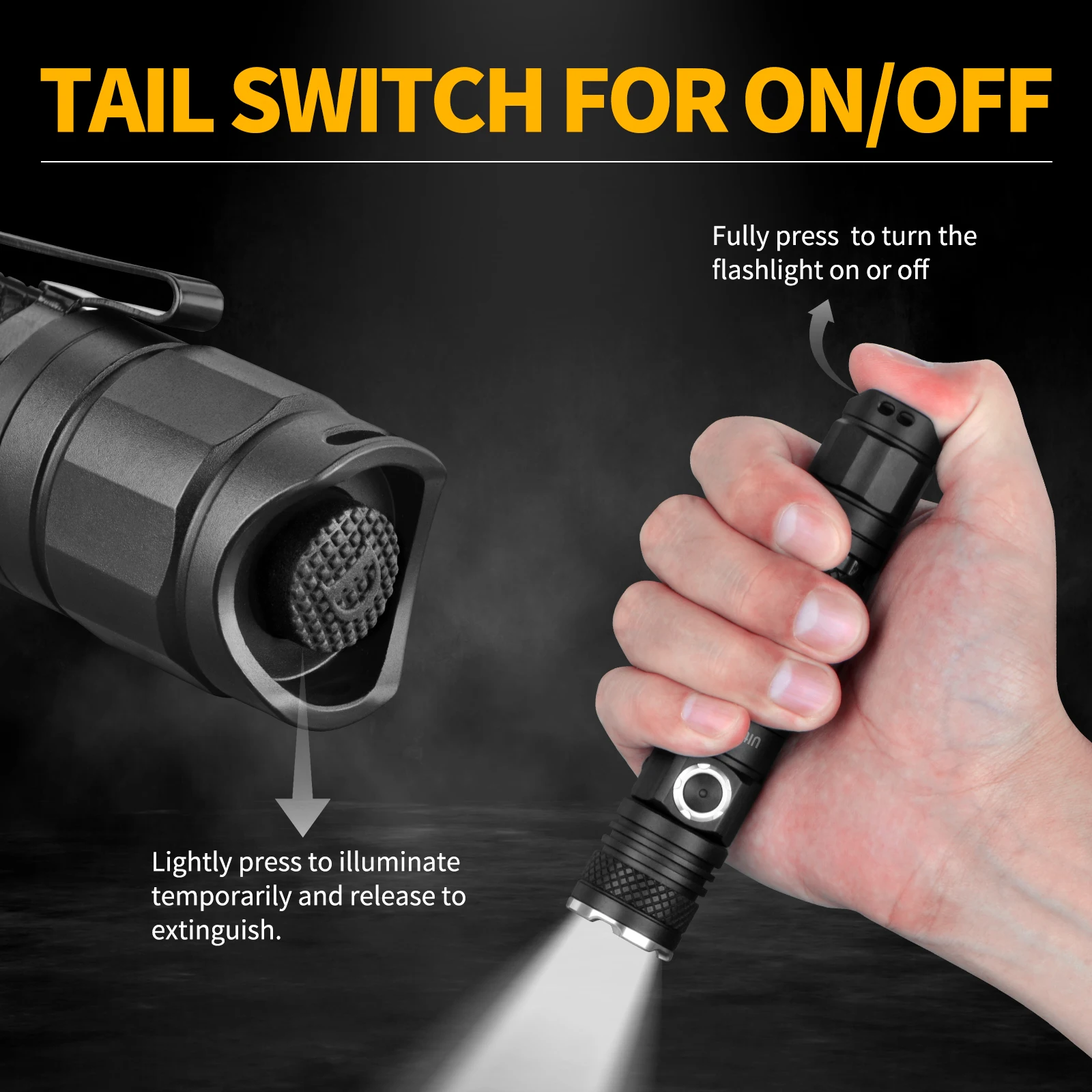 Тактический фонарь UltraFire T4 1200 люмен 280 метров светодиодный с зарядкой от USB и