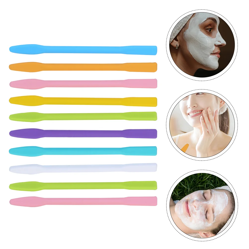 

Sticks Facialsilicone Stir Stirring Resin Brush Spatula Mixing Rodsmakeup Epoxy Cream Spoons Spatulas Reusable Mixmud Skin Care