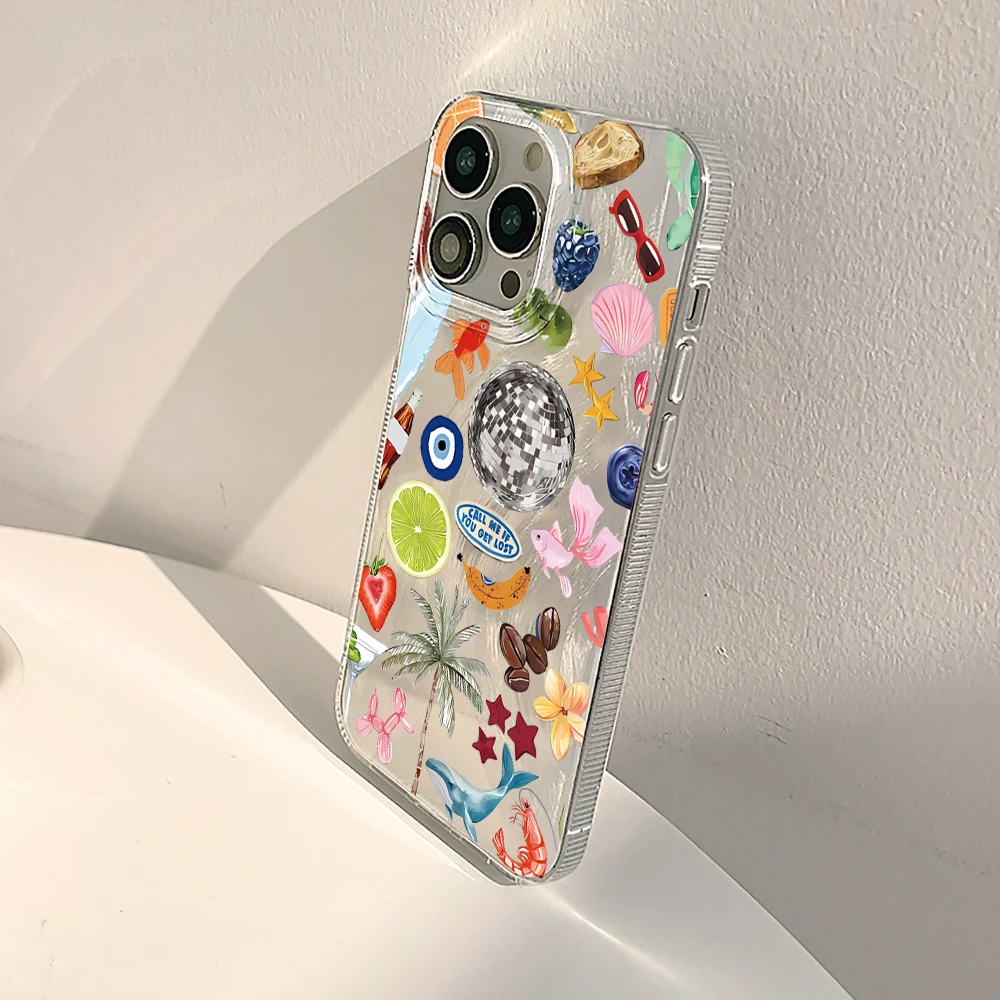 Фото Матовый чехол Holiday Disco Hard PC с текстурой перьев для iPhone 17 Pro Max 16 15 14 13 12 11 Pro Max 7 8 Plus X XR 16 17E №4