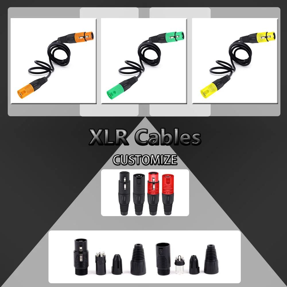 20 шт./10 комплектов Новое поступление цветной 3PIN XLR проводной разъем штекер и