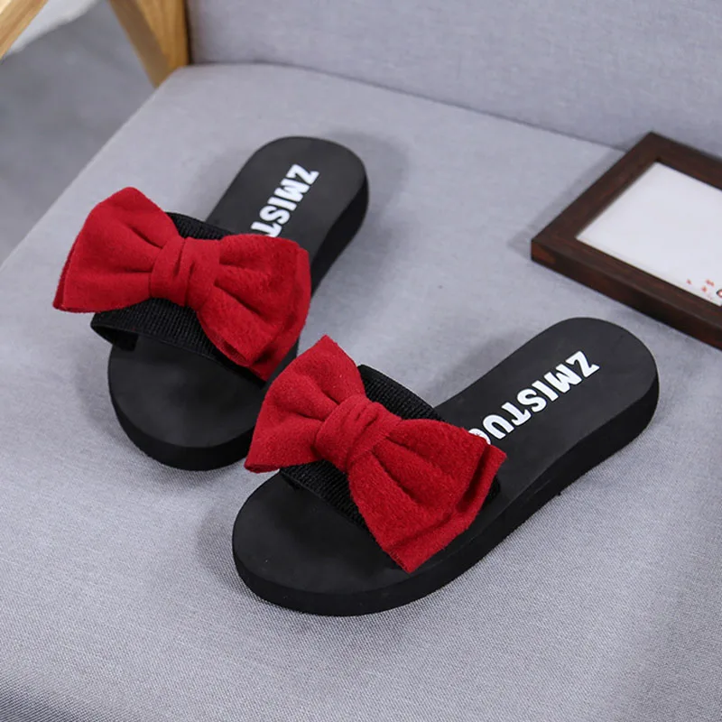 Summer Butterfly-Knot Flats Slipper Women Footwear Bohemia Style Non-slip Flats Slaps Ladies Slippers Zapatillas Mujer