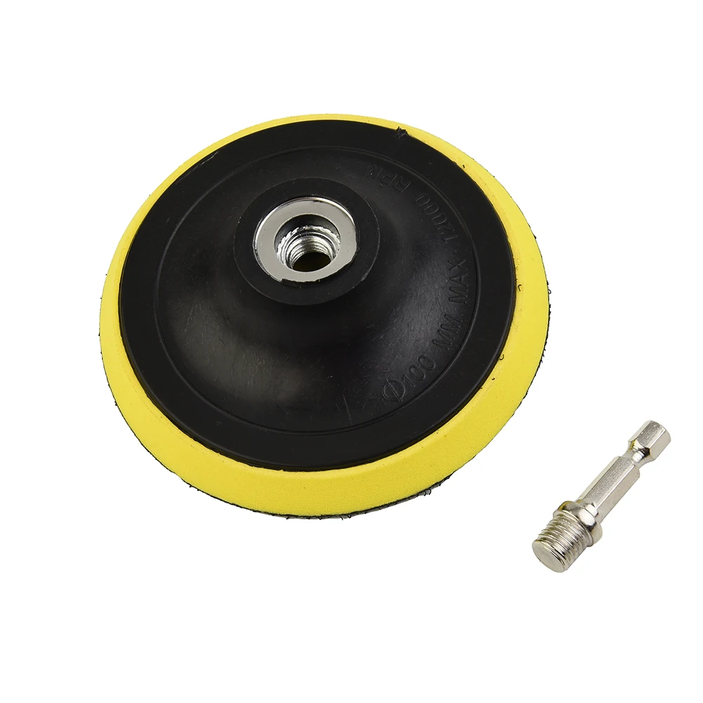 

1pc Sanding Pad 4 Inch 100mm Hook And Loop Buffing Pad Rotary Backing Pad With M10 Drill Adapter Metal Derusting Tools