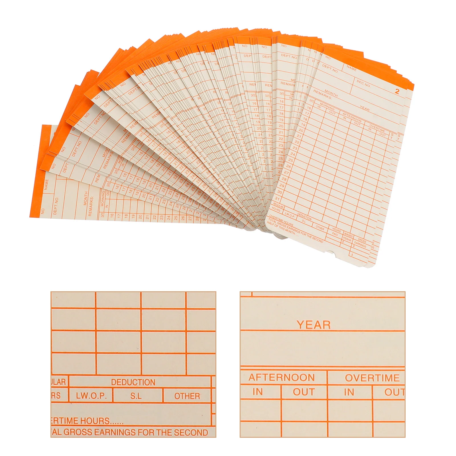 

100 Sheets Practical Useful Creative Attendance Recorder Clock Paper