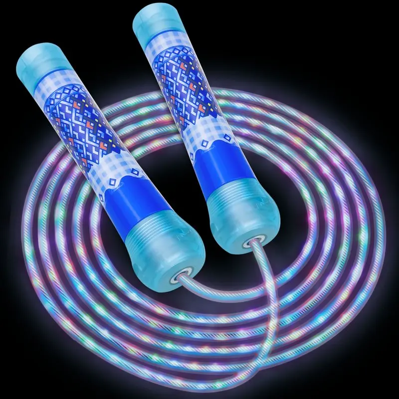 

Led Jump Rope for Girls - Flashing Colorful Exercise Jump rope Light Up Luminous Adjustable Skipping Ropes for Girls Boys Women