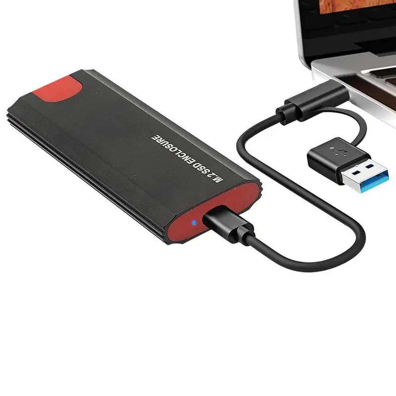 

Чехол для M2 SSD, NVME, двойной протокол M.2 к USB Type C 3,1, корпус SSD, адаптер для NVME PCle NVMe BM Key SSD, диск M.2, чехол для SSD