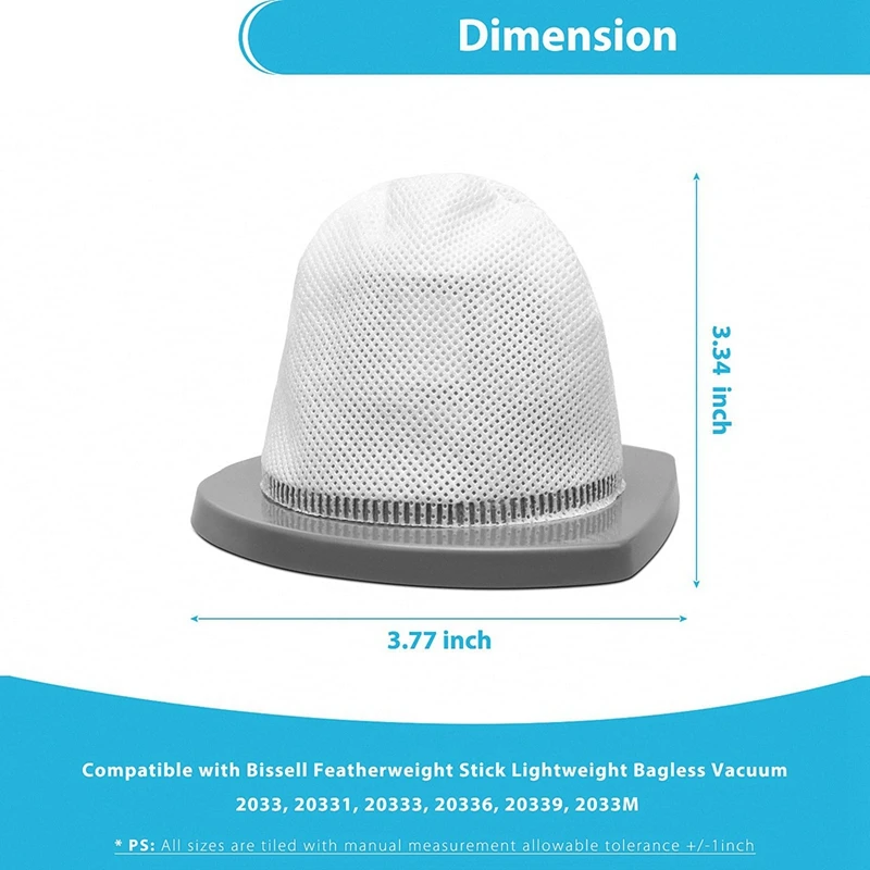 Фильтр 2033 для Bissell 20331 20333 20336 20339 2033M Легкая ручка без мешка 1611508