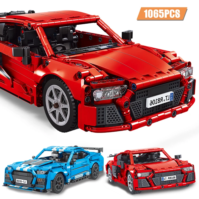 

1065 Pcs Technical Competition Racing Car Building Blocks City Classic Speed Super Vehicle Bricks Assemble Toys for Kids Gifts